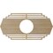 Ekena Millwork Chrysler Wood Fretwork Pierced Ceiling Medallion, Hickory, 30"W x 15"H x 7 7/8"ID x 3/8"T CMWP30X15X0375CSHI - alternate 3